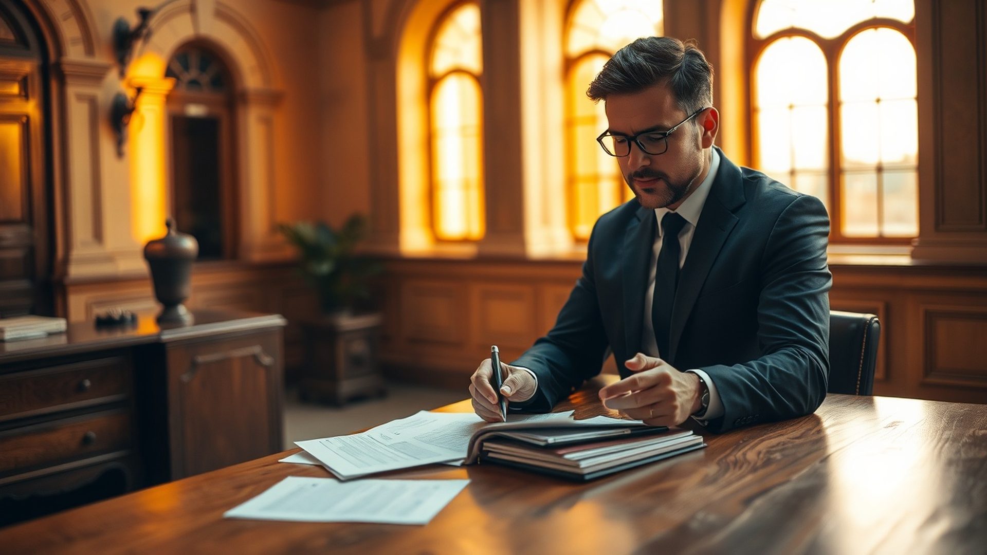 Consultant financiar analizând documente la biroul din Timișoara